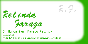 relinda farago business card